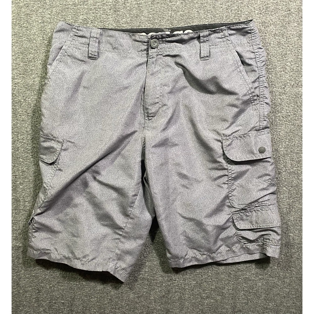 Iron Co Mens Stretch Tech Gray Cargo Shorts Size 33 Outdoor Casual Everyday